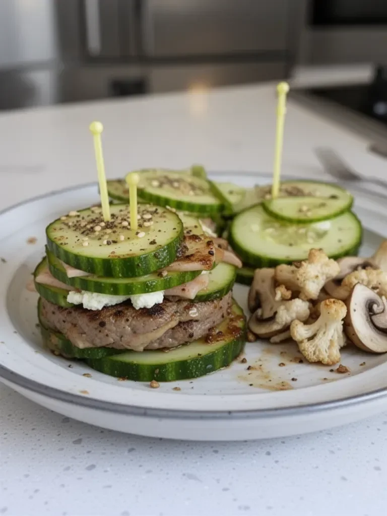 Hamburguesa fresca de pepino