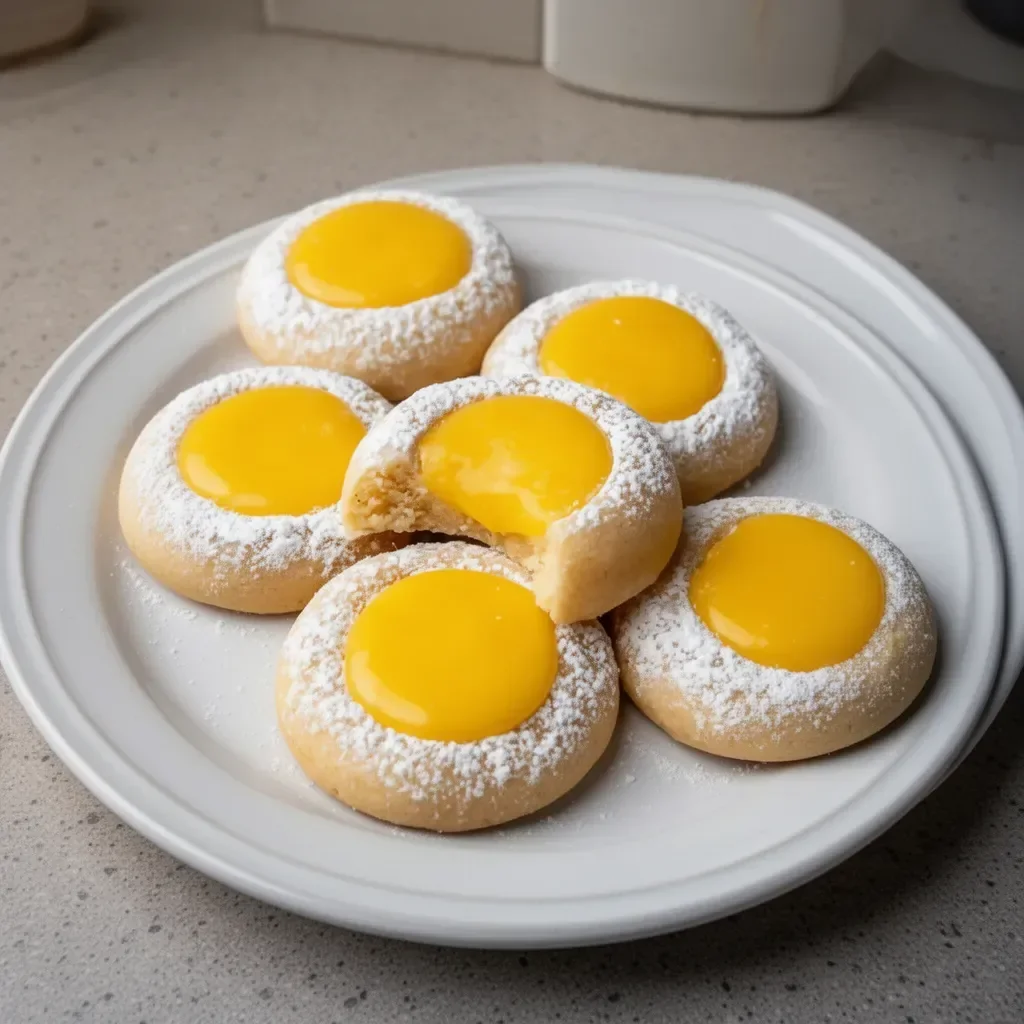 Galletas de limón rellenas de cuajada de limón