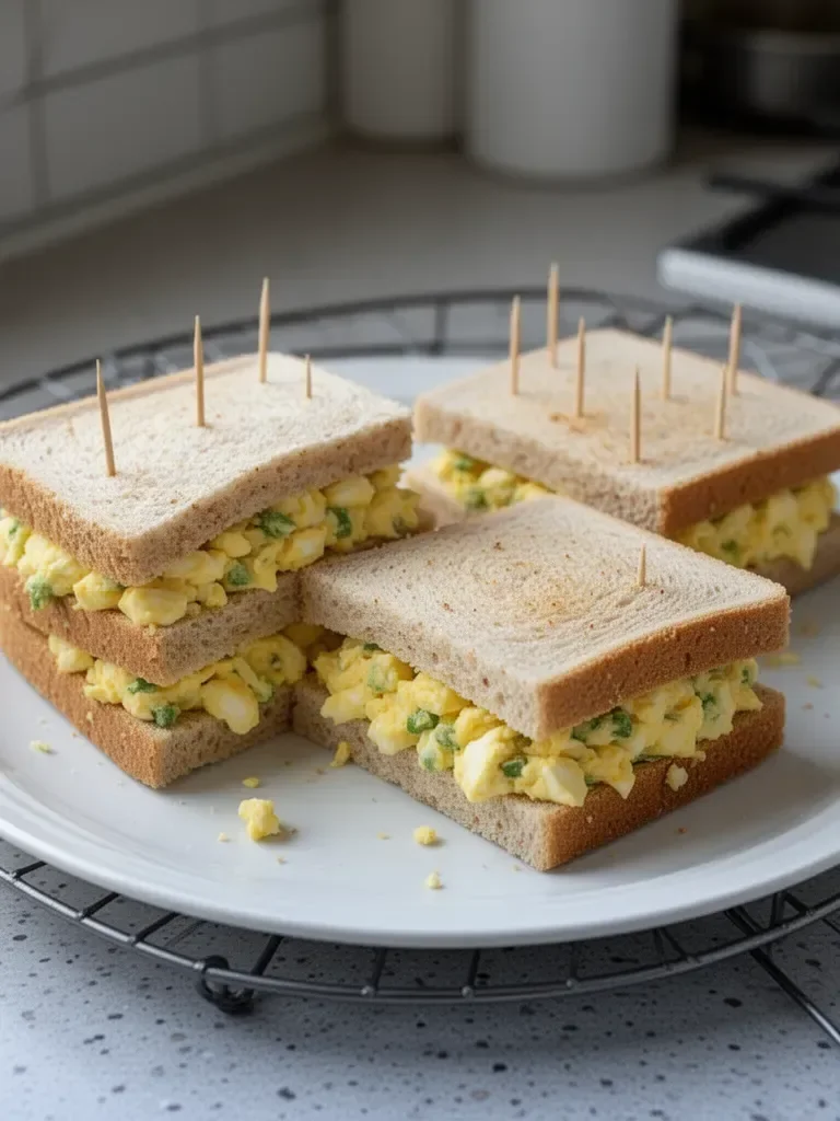 Mini Sándwiches de Ensalada de Huevo