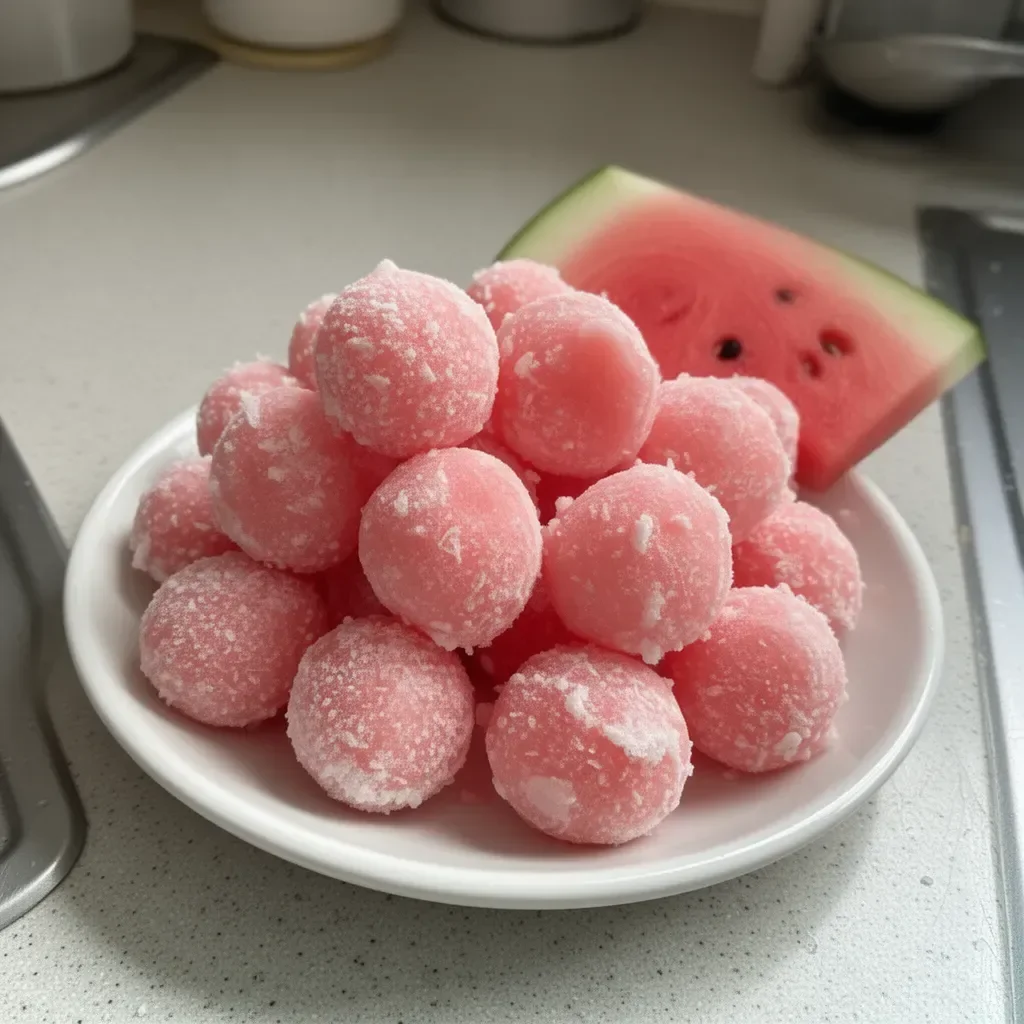 Mochi de Sandía, un postre japonés refrescante y exquisito