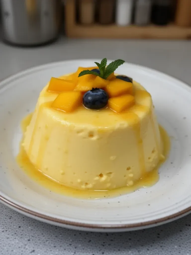 Panna Cotta de Mango sin Horno 🥭✨ (Delicia que se Derrite en la Boca)