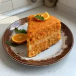 Pastel de zanahoria y naranja, postre saludable y delicioso.