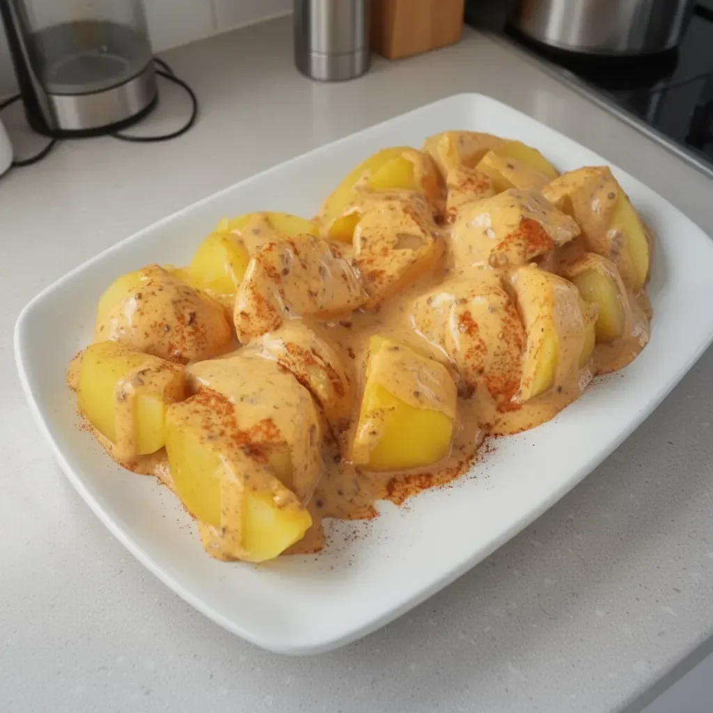 Patatas mozárabes, un plato tradicional español preparado con especias