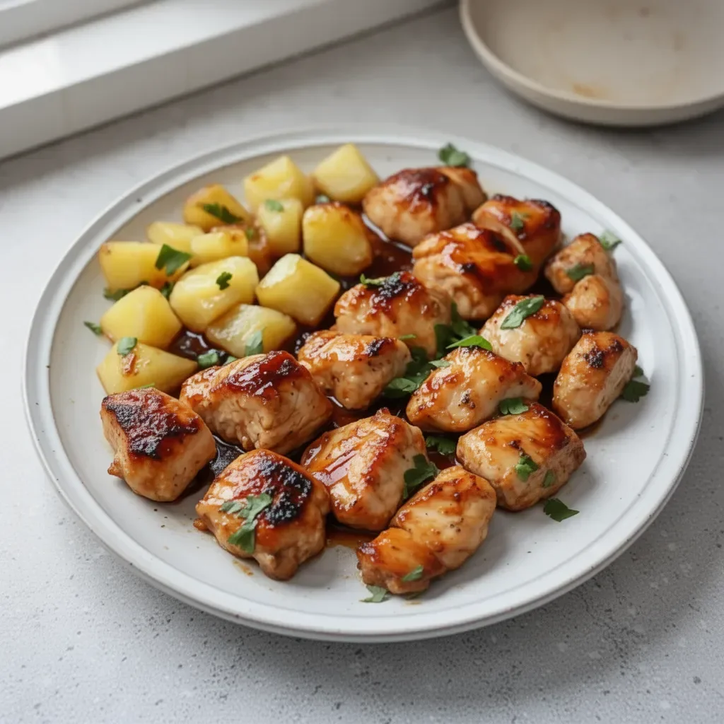Receta fácil de Pollo Hawaiano con ingredientes frescos y sabrosos