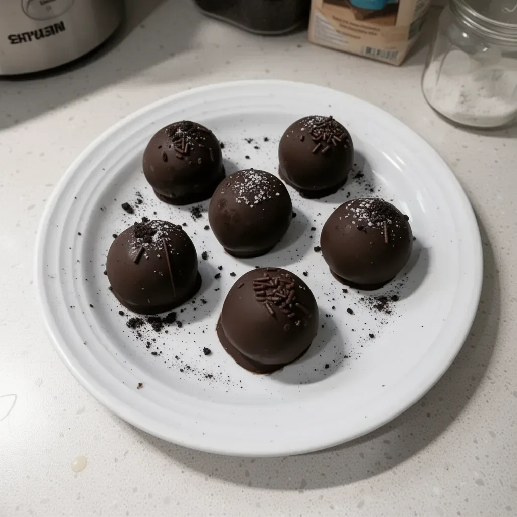 Deliciosas bolas de Oreo listas para disfrutar