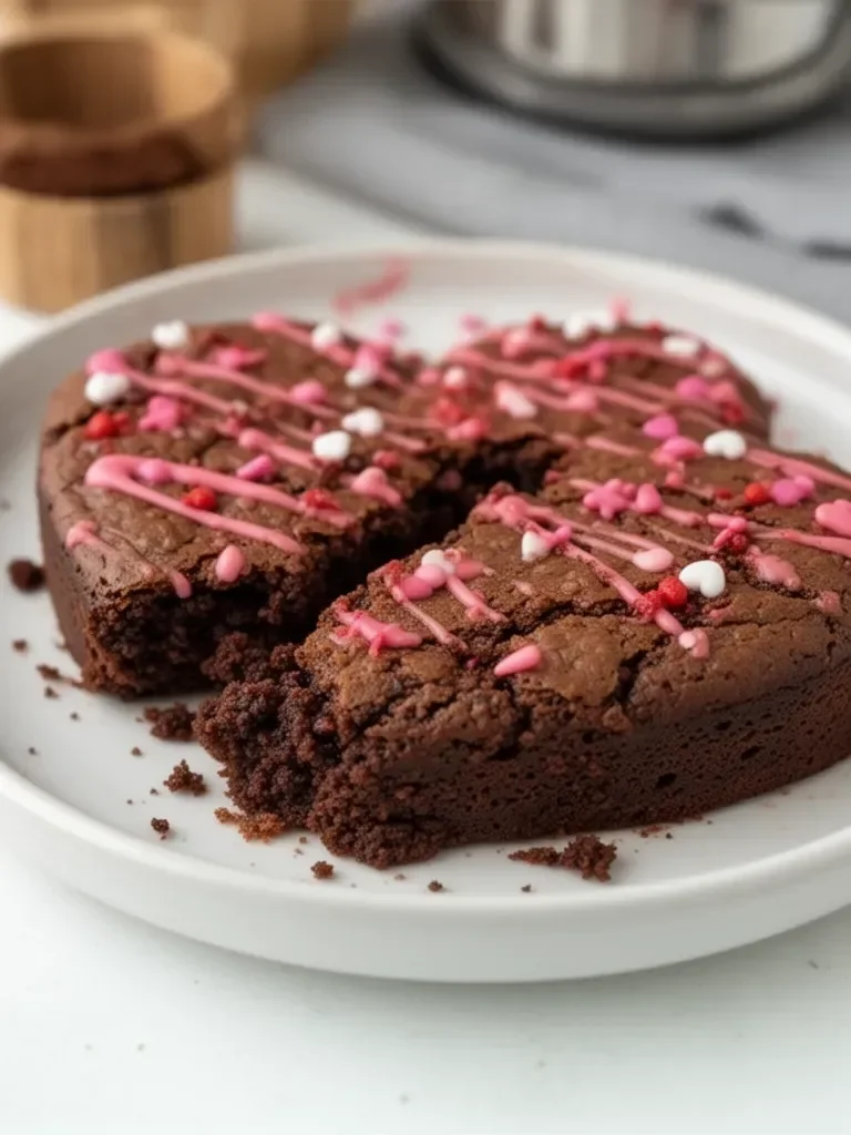 Receta de Brownies en Forma de Corazón
