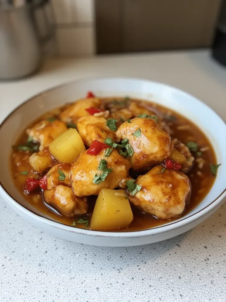 Receta de Pollo con Piña