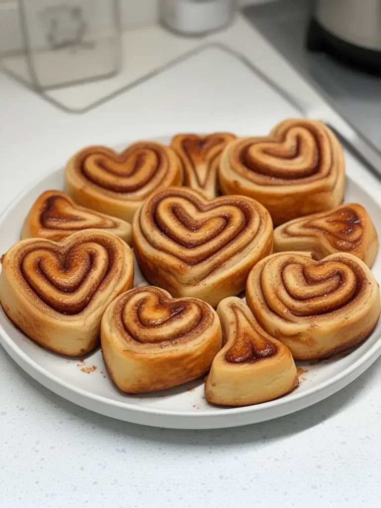 Receta de Rollos de Canela en Forma de Corazón para San Valentín - Néctar de Sabor