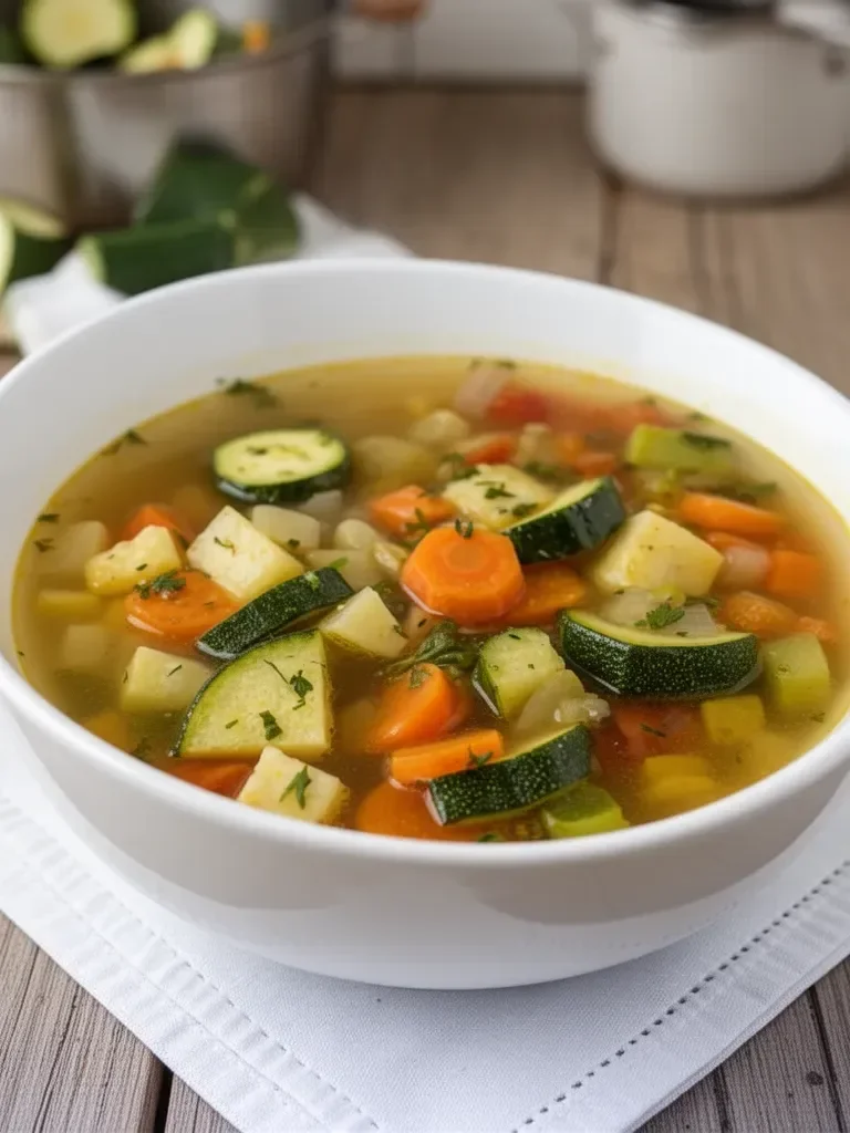 Receta de Sopa de Verduras con Calabacín
