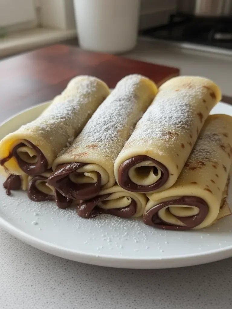 Rollos de Crepes de Nutella