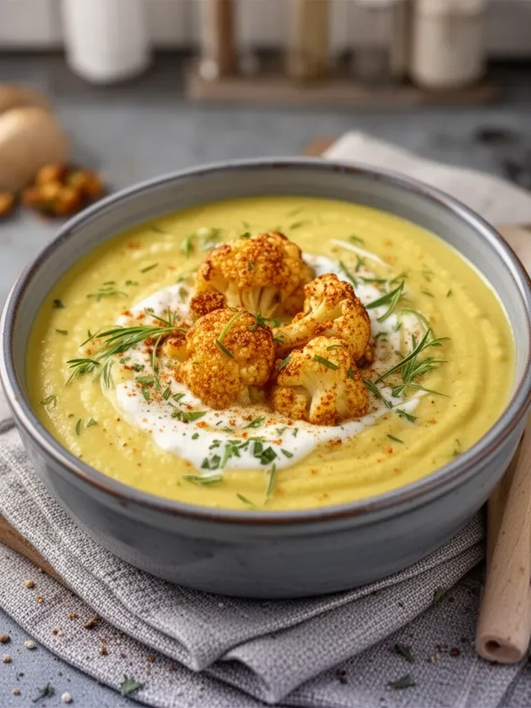 Sopa Cremosa de Coliflor al Curry