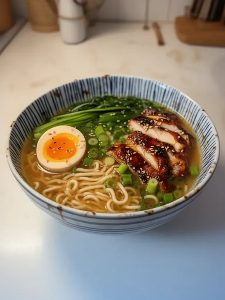 Sopa de Fideos Ramen de Pollo Teriyaki Definitiva para Noches Acogedoras