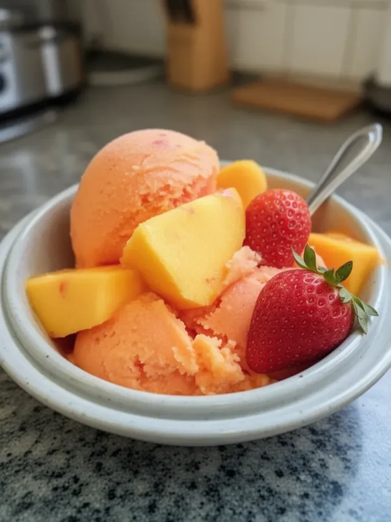 Sorbete de Mango y Fresa