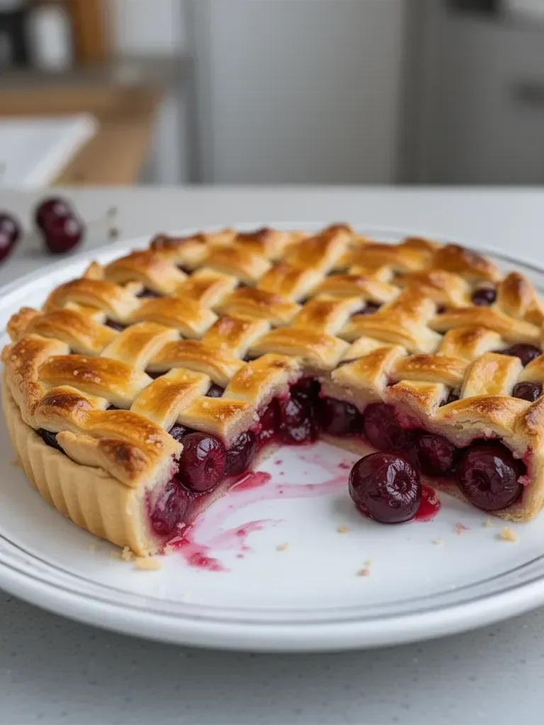 Tarta Casera de Cerezas