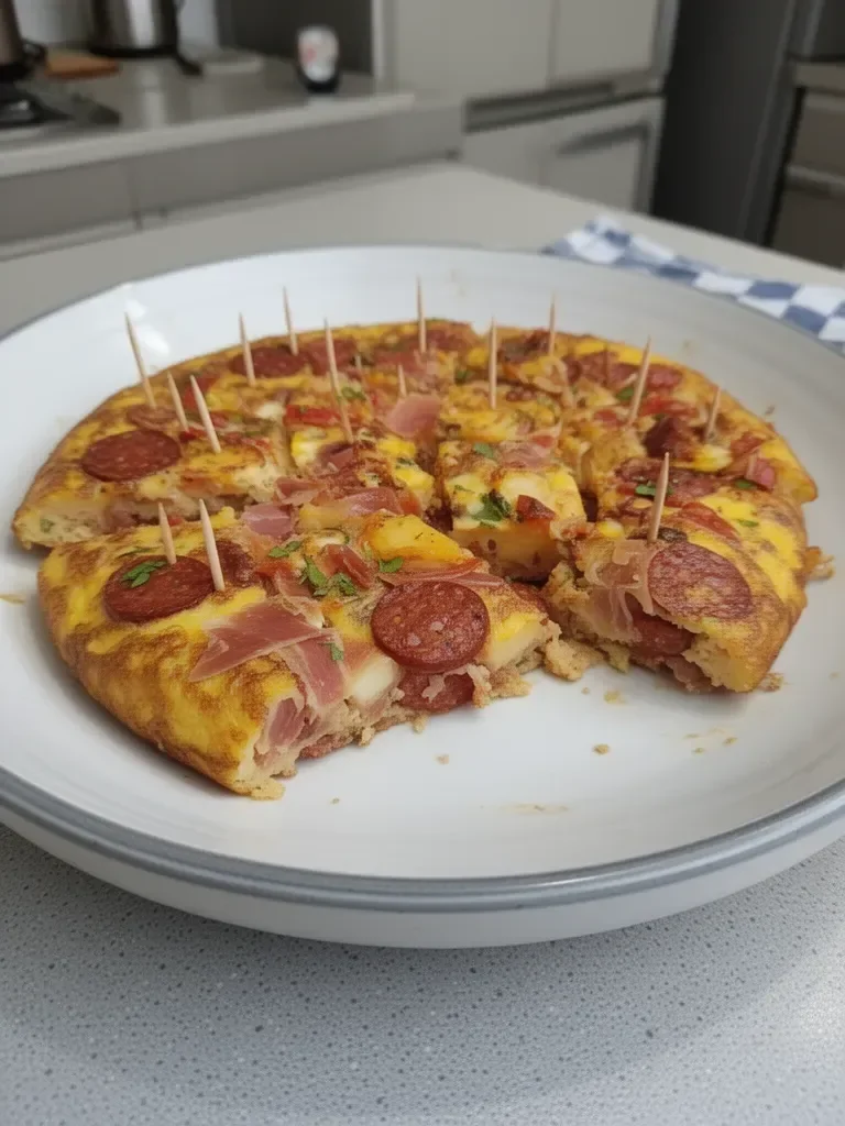 Tortilla Española con Chorizo y Jamón Serrano